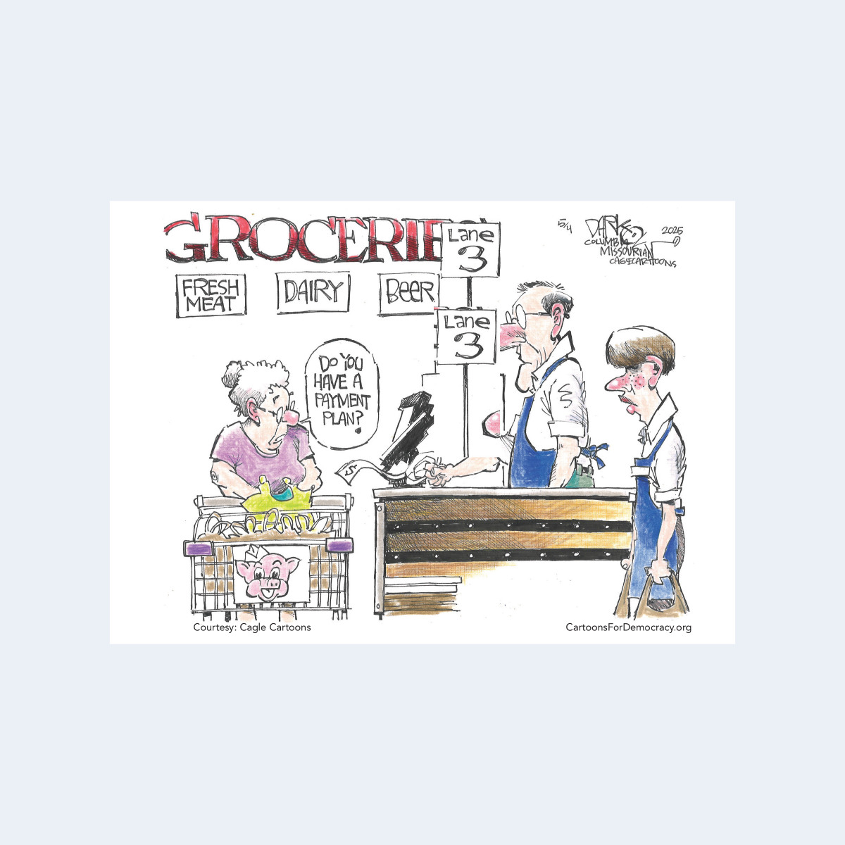 High Cost of Groceries Guerilla Card
