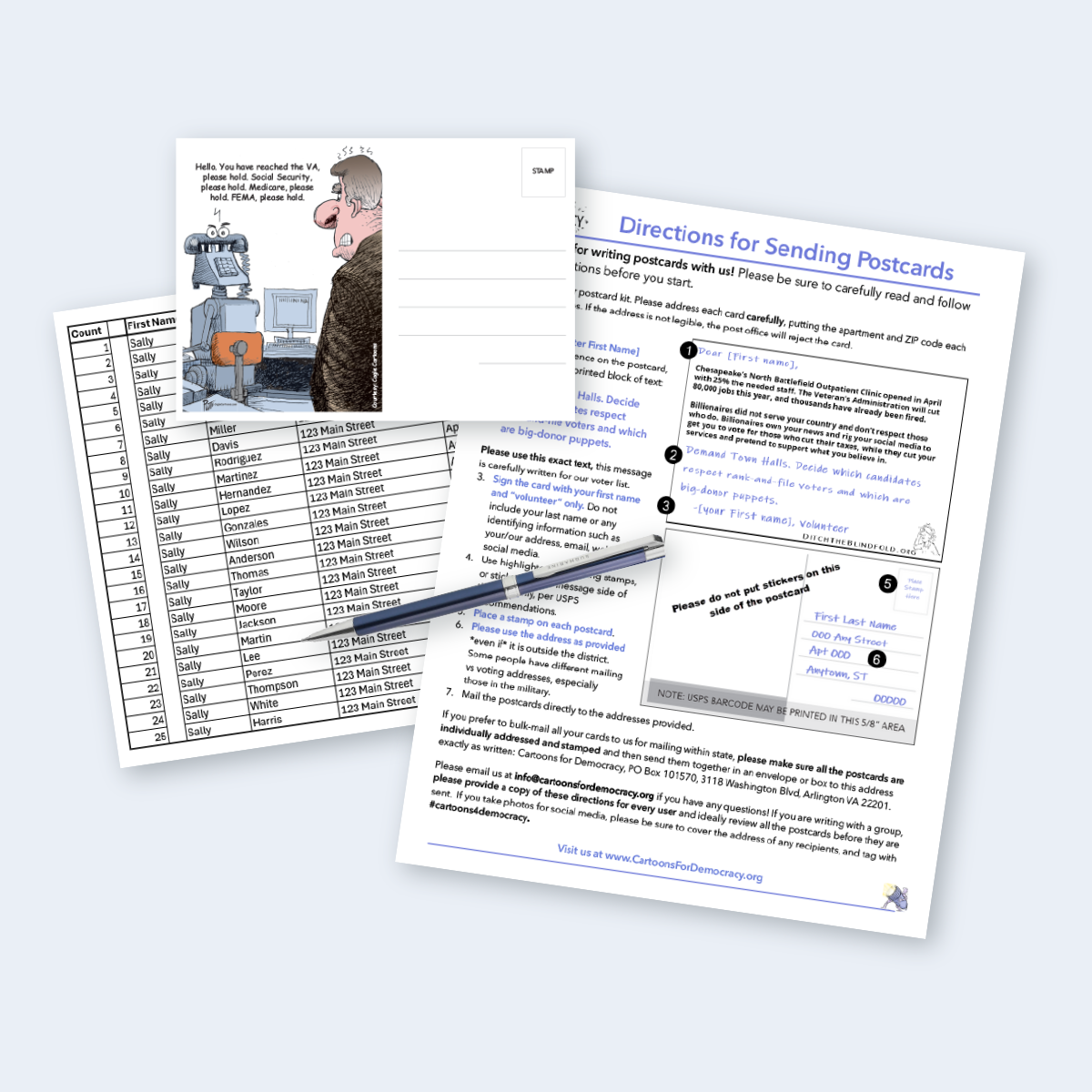Robots at the VA Postcard & Address Kit