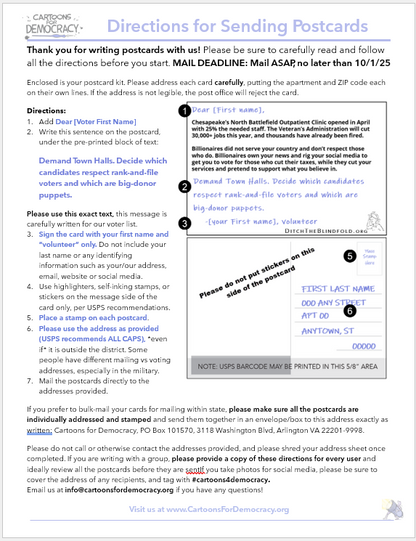 High Cost of Groceries Postcard & Address Kit