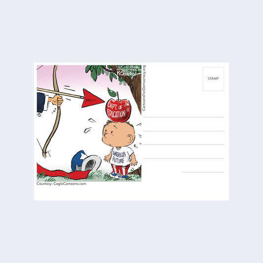 Taking Aim at Education Postcard