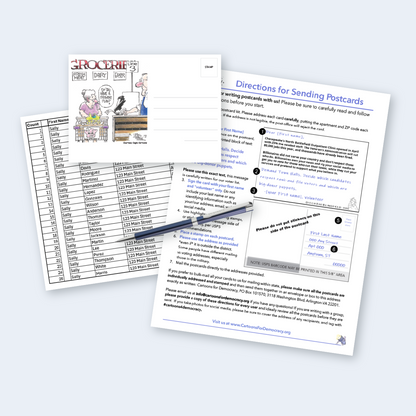 High Cost of Groceries Postcard & Address Kit