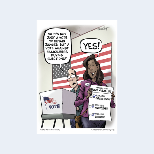 PA Ballot Box Vote Yes 11/4 Guerilla Card