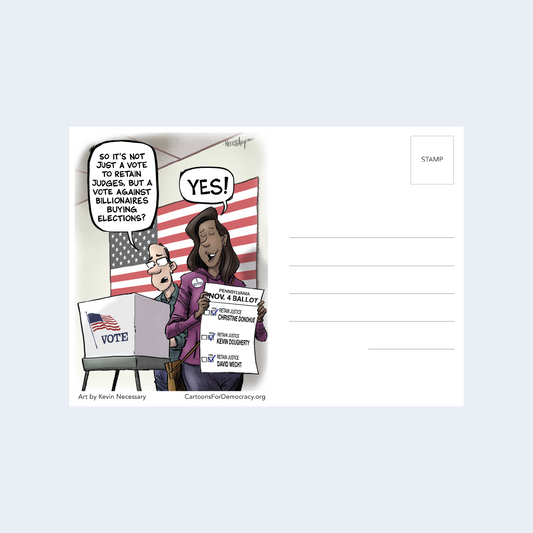 PA Ballot Box Vote Yes 11/4 Postcard