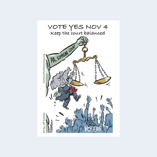 PA Tipping the Scales Vote Yes 11/4 Guerilla Card
