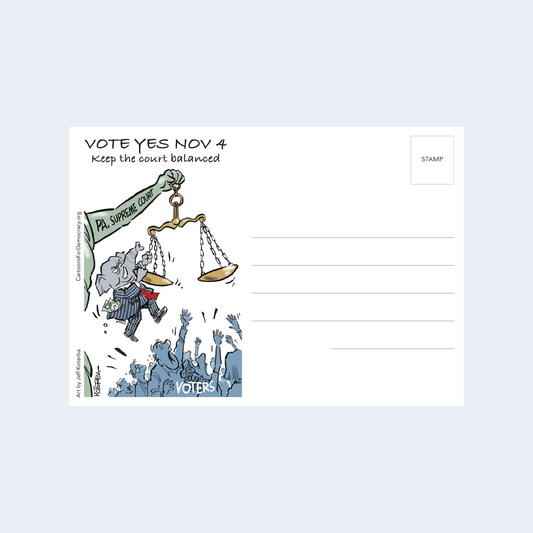 PA Tipping the Scales Vote Yes 11/4 Postcard