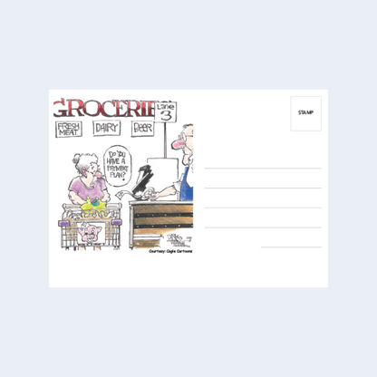 High Cost of Groceries Postcard