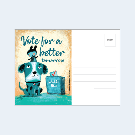 Vote for a Better Tomorrow Postcard