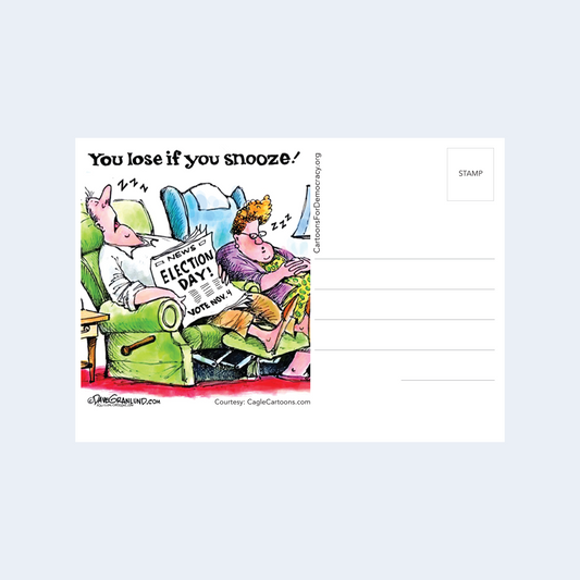 You Lose if You Snooze! Postcard