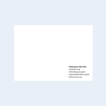Votando Unidos, Ganamos - CA-22 Postcard & Address Kit (Directions in English and Spanish)