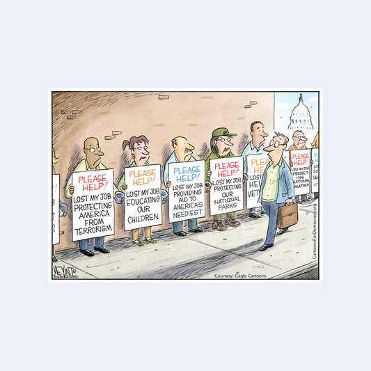 Unemployed People from DOGE Cuts Guerilla Card