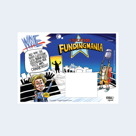 School Funding Mania Postcard